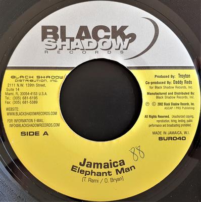 7-дюймовая пластинка ELEPHANT MAN - Jamaica SUR040 Black Shadow Re 2002 US Reggae, Ska & Dub Б/у