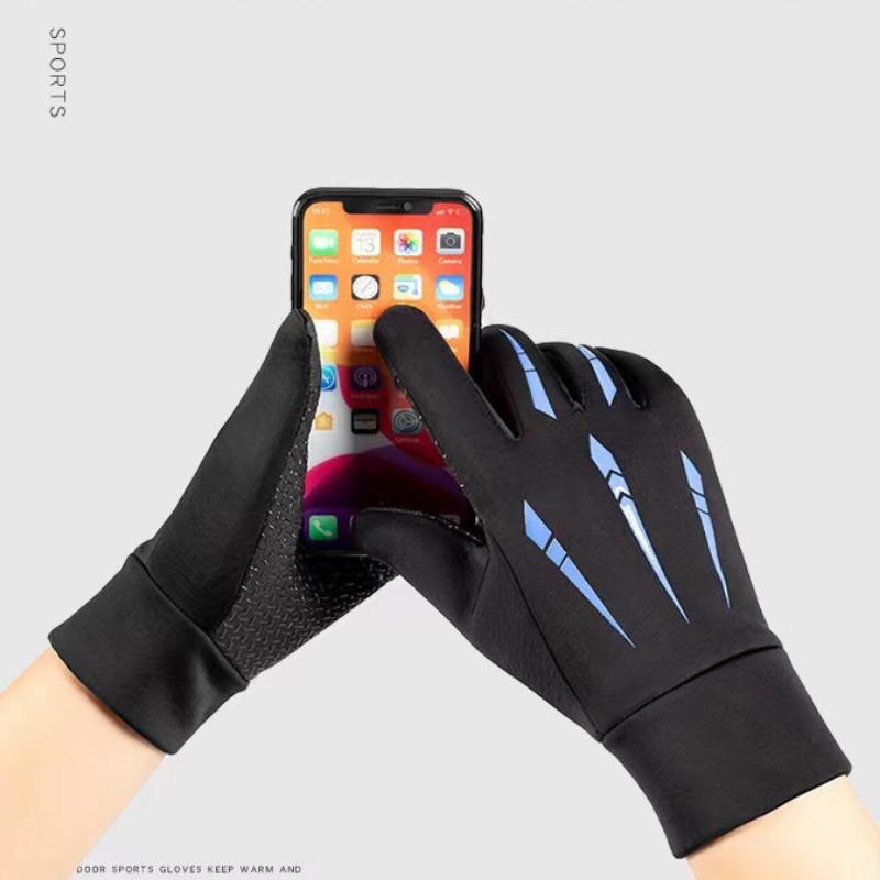 Мужские термоперчатки Осенние полнопалые Водонепроницаемые с флисовой подкладкой Для улицы Фитнес Езда Сенсорные для пеших прогулок Теплые перчатки