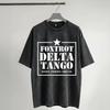 Foxtrot Delta Tango FDT Washed T Shirt Streetwear Hip Hop Fashion T-Shirt  Tees Men Women Short Sleeve Harajuku