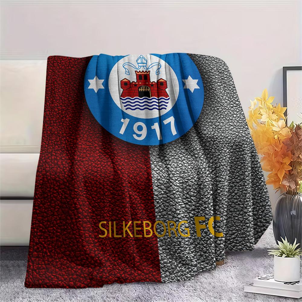 Silkeborg Sports Association Print Flannel Blanket, High quality Comfortable for All Seasons, Home Decor, Warmth and Comfort