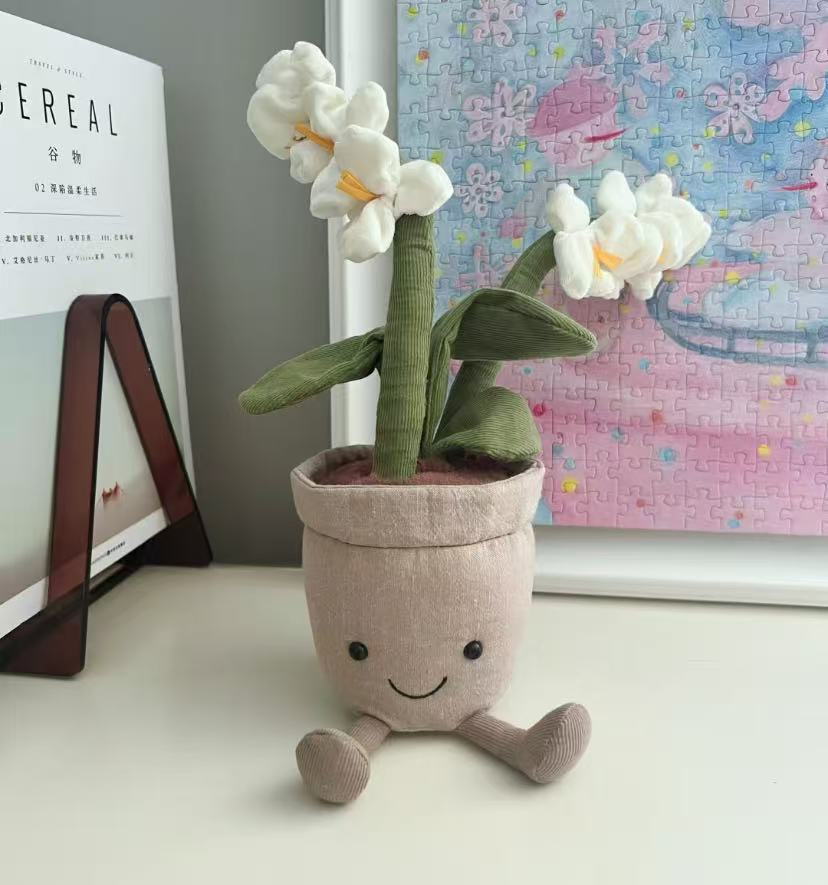 Jc Plush Potted Plant Decor Toy Sunflower Daisy Drop Stuffed Soft Comfortable Doll Home Decoration Trendy Toy Jc Plush Gift