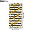 Sunflower Black And White Striped Print Pattern Beach Towel Swimming Bath Towel Sports Fitness Towel