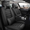 Leather Car Seat Covers Fully Enclosed Front and Rear Seat Covers All Season Universal Five Seater Car Seat Cushions