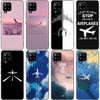 Aircraft Airplane Fly Case For Samsung Galaxy A12 A02S A22 A32 A52 A72 A71 A51 A41 A31 A21 A11 A50 A70 A10S A20S Black Cover
