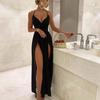 150.00kg Fashion Style Large Size for Girl Women's Summer Sling High Slit Pure Desire Sexy Silm Party Evening Dress Dress
