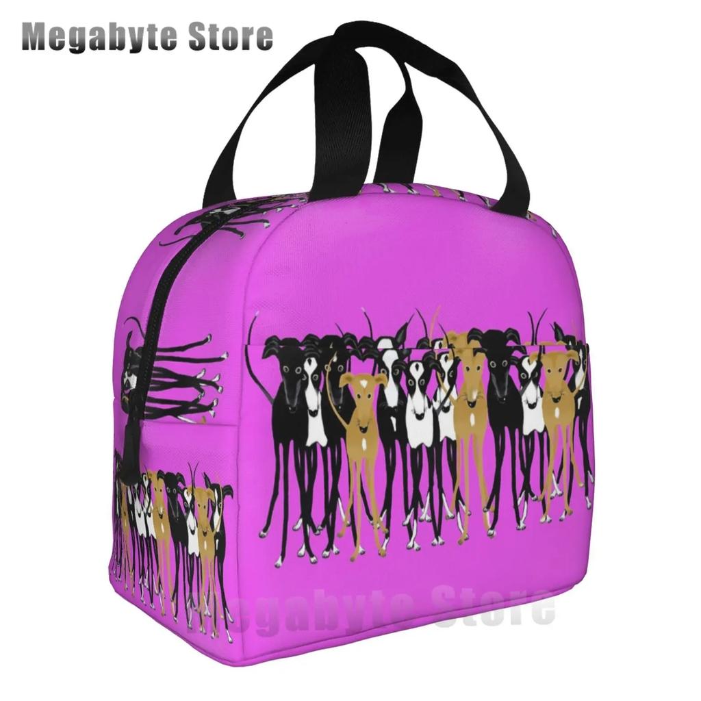 Садовая борзая собака Грейхаунд сумка для обеда холодильник изолированный ланч-бокс для школьников уиппет борзая собака портативные сумки для пикника