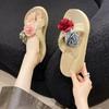 Flower Cool Slippers 2025 Summer New Fashion Thick-soled Cool Slippers Beach Shoes Non-slip Seaside Vacation Slippers