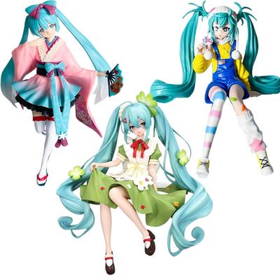 В наличии Аниме Furyu Stopper для лапши VOCALOID Hatsune Miku Цветочная фея Клевер ПВХ Фигурка Действия Модель Кукла Игрушка Праздничный Подарок