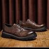 Увеличивающие рост низкие туфли для инструментов мужские кожаные туфли в стиле ретро в британском стиле для бизнеса повседневные кожаные туфли мужские туфли из натуральной кожи с большой головой легкие
