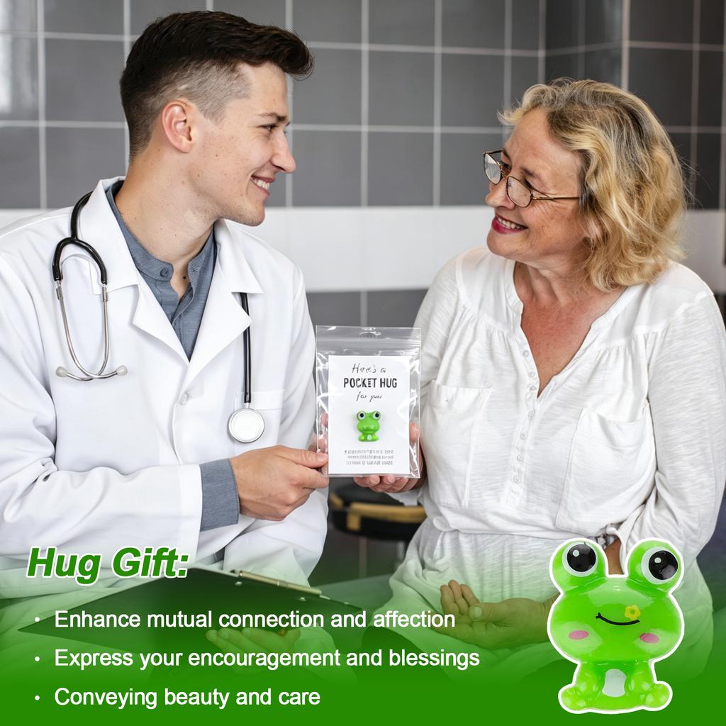 20 Sets Pocket Hug Gift Bulk Tokens Small Thank You Gifts For Colleagues With Mini Resin Animals Inspirational Pocket Hug Cards