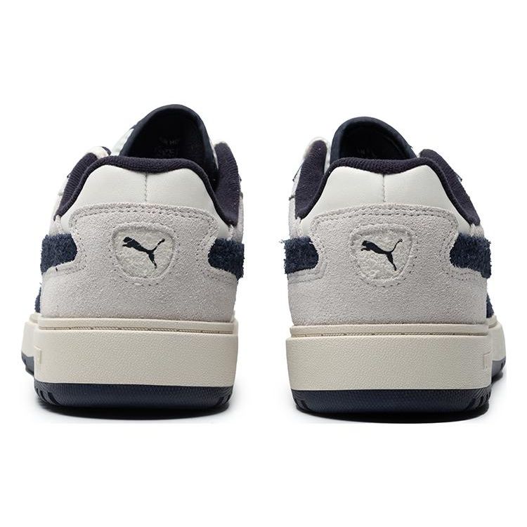 Puma Doublecourt Leather Low Top Sneakers Unisex Sneakers White Navy-Blue 393283-03