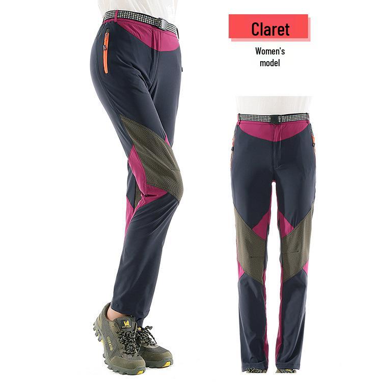 Women's Color-Block Quick-Dry Slim-Fit Mountaineering Pants