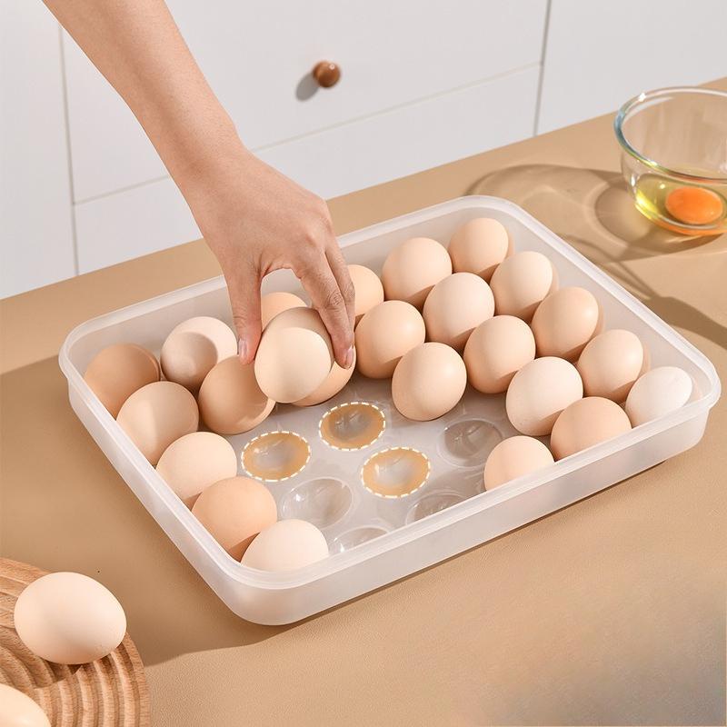 Контейнер для хранения, Бытовое хранение свежих продуктов, Кухонный многосекционный контейнер для яиц, Многоярусный лоток-органайзер