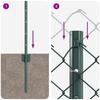 Chain Link Fence with Posts 10 x 0.6 m (W x H)