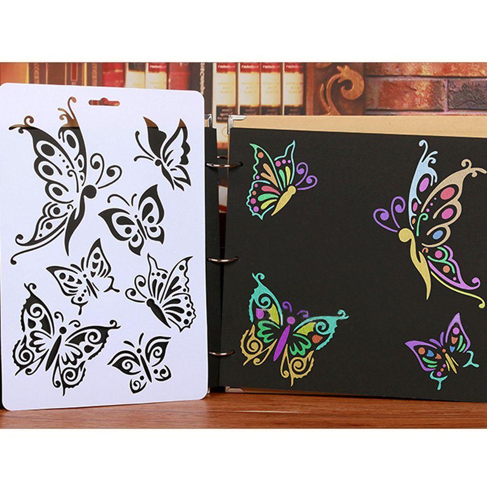 Walls Painting Embossing DIY Craft Tools Stamps Album Paper Cards Butterfly Stencils Scrapbooking