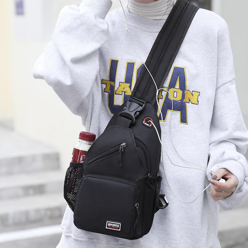 2024 Мужская и женская сумка через плечо Большая вместимость Повседневный рюкзак через плечо Простой модный рюкзак Спортивная нагрудная сумка
