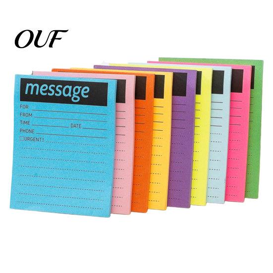 Document Classification Tabs Fluorescent Horizontal Line Sticky Notepad, Strong Adhesive Removable Memo Index Pad, Multi-color Lined Paper for