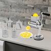 Practical Manual Rotary Hand Crank Nut Grinder Stainless Steel Sturdy Cheese Grater with 5 Blades Cheese Shredder Prepare Meal