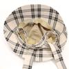 VIS Wide Brim with Ribbon Check Pattern Bucket Hat 57.5 White System Women Used