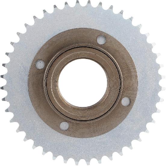 78mm OD 4 Hole Toothless Flywheel T8F 44T 54mm Rear Chain Sprocket Steel Alloy T8F Roller Sprocket Fits for Mini Pocket Gas Scooter ATV