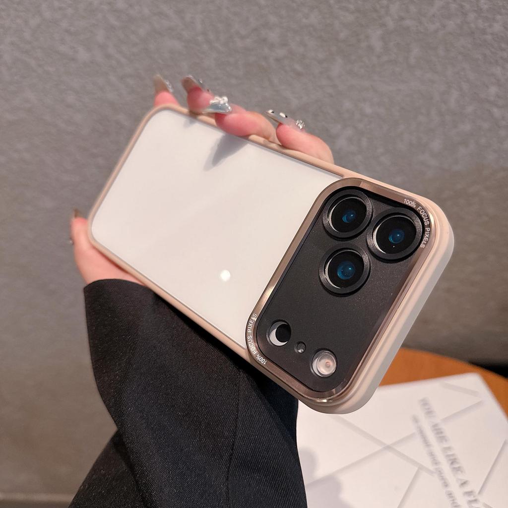 Высокопрозрачный металлический чехол для объектива для iPhone 14/15/16 Pro/Promax - Ударопрочная жесткая крышка