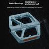 WEST BIKING YP0802150 1 Pair Nylon Widened Pedals for Mountain Road Bike Anti Slip Bicycle Pedals with Reflector