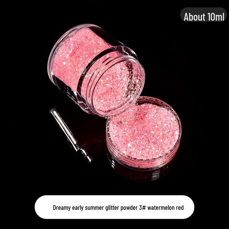 Dreamy Summer Glitter Mix: Hexagonal Sequins, Laser, and Fine Glitter In DIY Hemp Material.