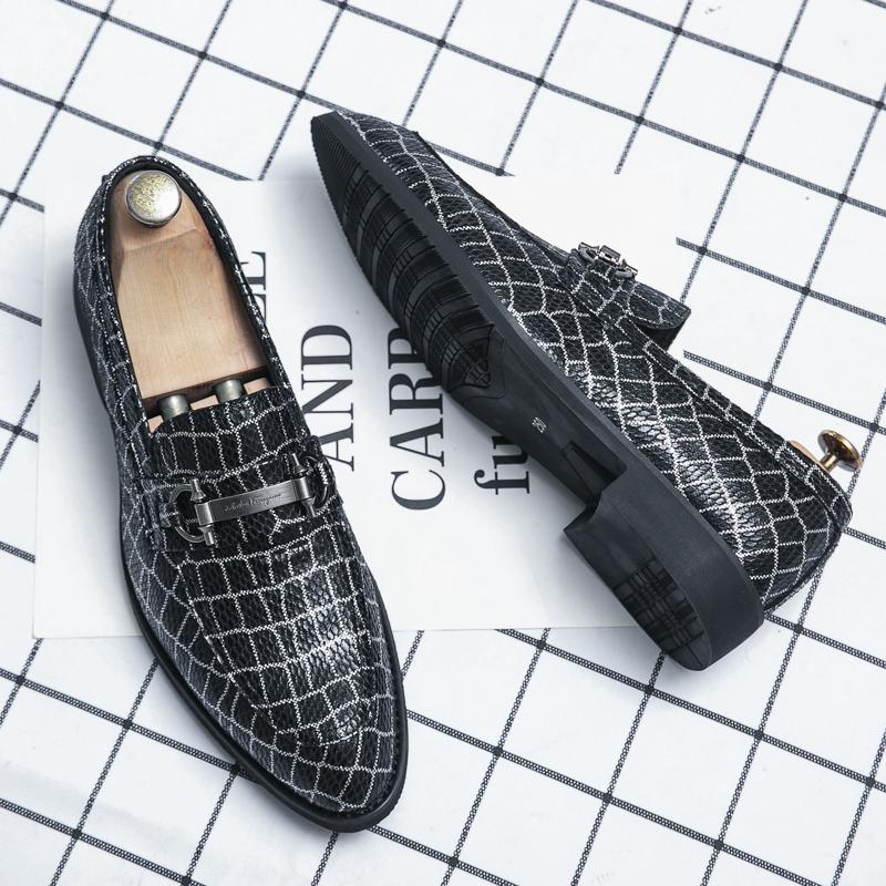 High End Banquet Men's Formal Shoes Pointed Loafers Men's Genuine Leather Shoes Groom's Wedding Shoes Non Slip Free Delivery