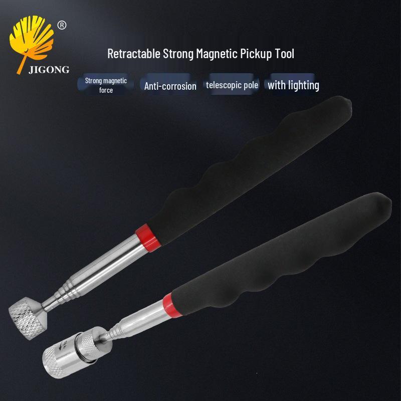 Telescopic Magnetic Pickup Rod with LED Light