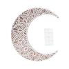 Moon Phase Wooden Carving Hollow Pendant Elegant Workmanship Moon Hollow Wall Decoration