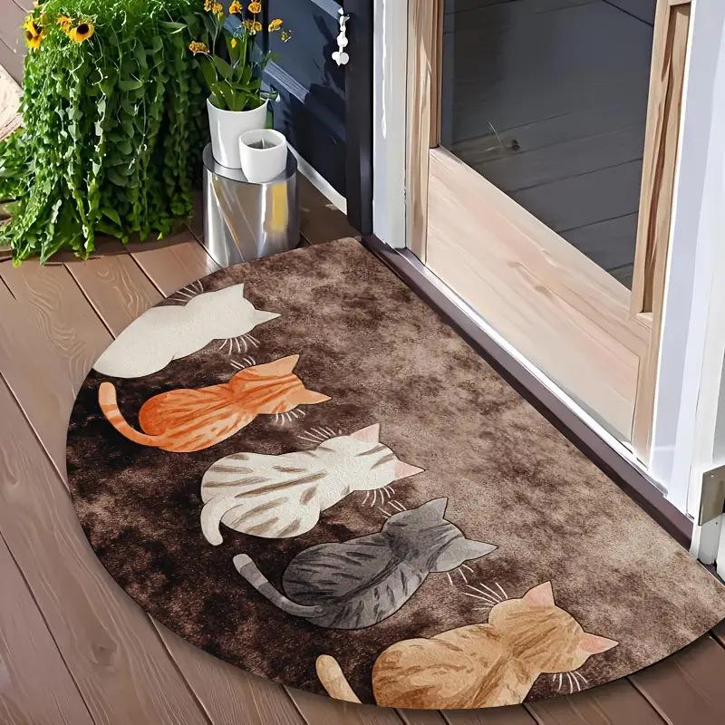 60*90cm Cat Printed Floor MATS, Decorative MATS for Entering and Leaving The House, Anti-slip Foot MATS for Bathrooms and Toilets