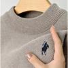 STORN High End Brand Velvet Sweater Men's New Designer Fashion Embroidery Winter Thick Warm Round Neck Knitted Pullover