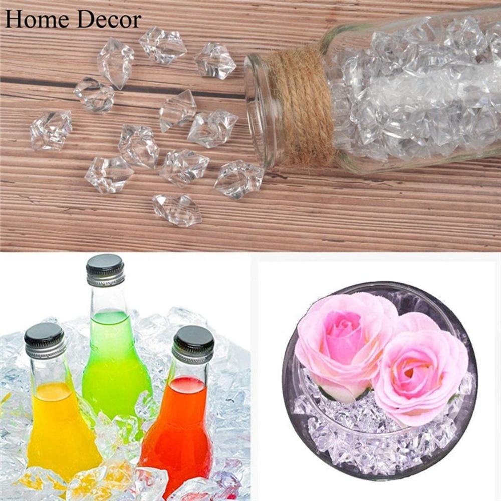 Crystal Ice Cubes Fish Tank Decoration DIY Craft Pebbles Vase Filler Cobblestones Artificial Stones