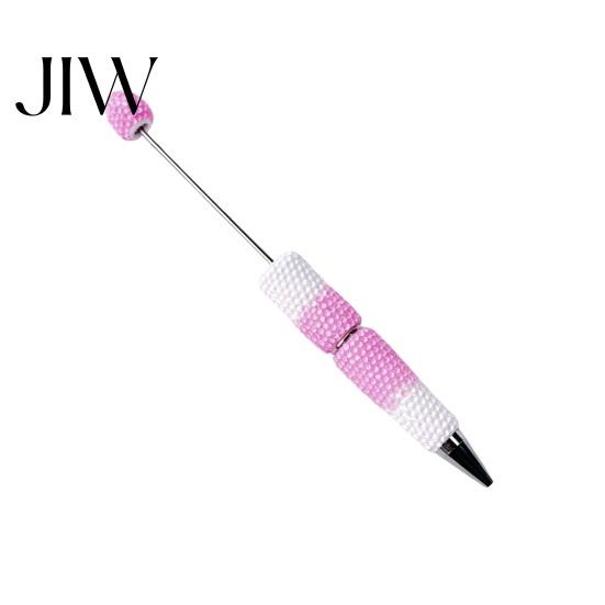 Novelty Rainbow Pens DIY Beadable Pen, Colorful Fancy Beaded Crafting Ballpoint Gift for Students, Party Favors, Creative Office Supplies Decorative