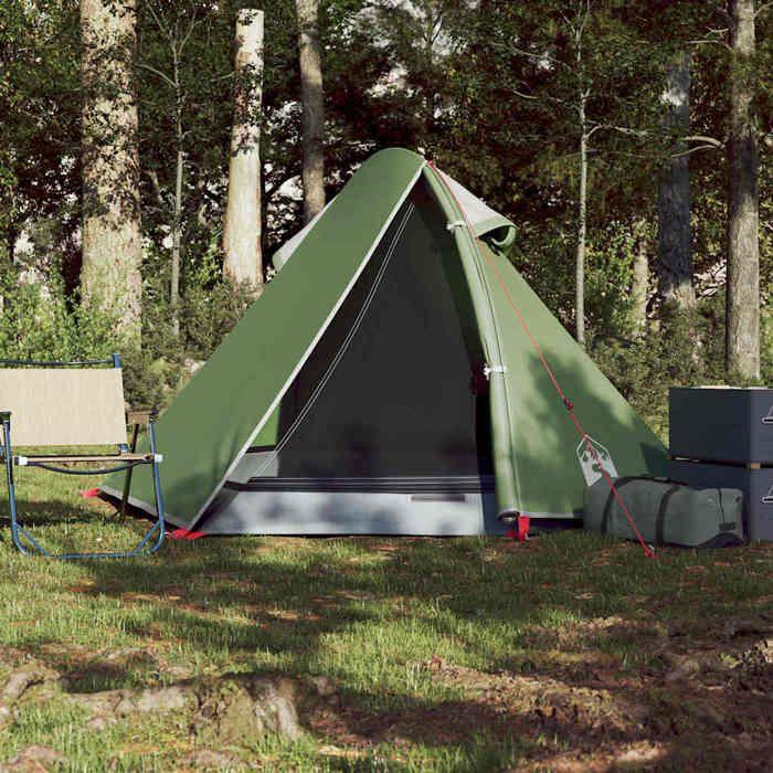 Tente de camping - vidaXL - 2 personnes - Imperméable - Vert - Léger et portable