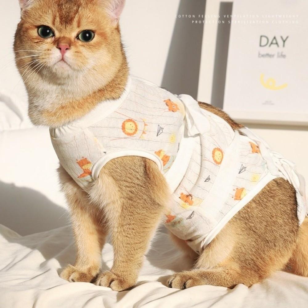 Breathable Pet Sterilization Suit Adjustable Pet Anti-Lick Suit Wound Protection