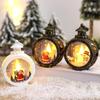 Merry Christmas Round Wind Light Decoration for Home, Christmas Ornaments, Xmas Gift, New Year