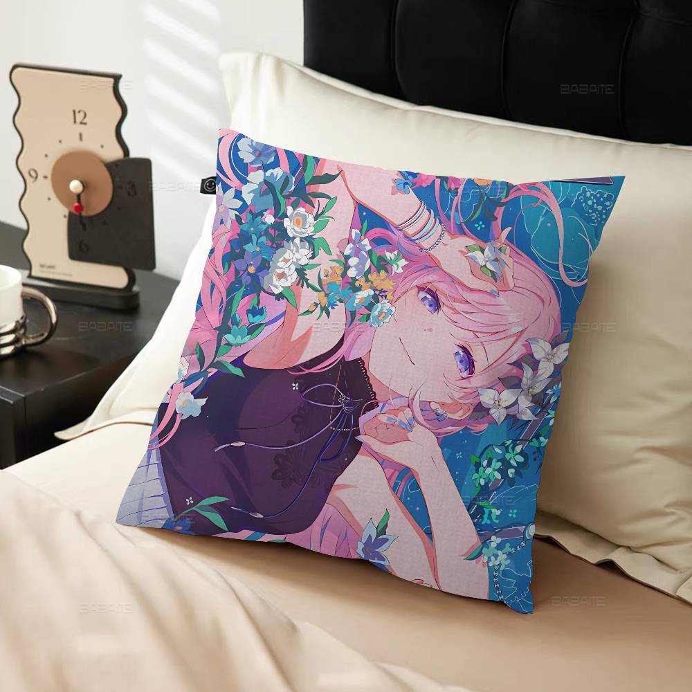 Megurine Luka Cartoon Pillow Cover for Bedroom Room and Living Room Sofa Decorative Cushion Cover