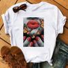 New Sexy Lips Unisex Tshirt Fashion Graphic Printed Tshirt Harajuku  Ulzzang Rose Diamond Snake Lips Casual Tops Tee
