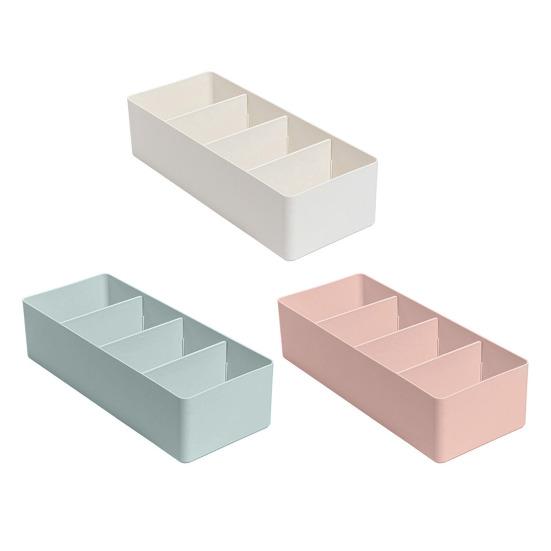 Adjustable Drawer Divider Box Multi-Compartment Drawer Organizer Desk Storage Box with Removable Dividers for Cosmetics Snacks