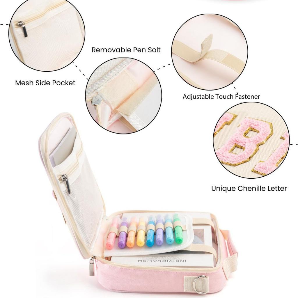 Portable book and manual protective cover storage bag, best-selling embroidered letter book storage bag