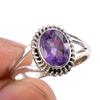 Подарочное кольцо из натурального африканского аметиста ручной работы из цельного серебра 925 пробы S.8 Z0F62