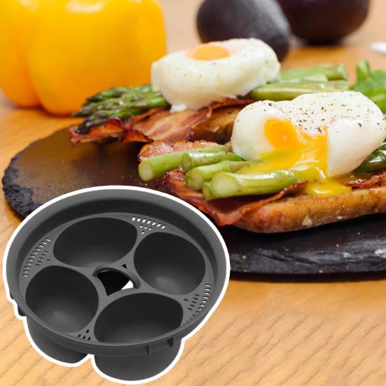 Пароварка для яиц с антипригарным покрытием, котел для яиц с 4 отверстиями, кухонная легко чистящаяся яйцеварка для пищевых продуктов для TM5 TM6, аксессуары