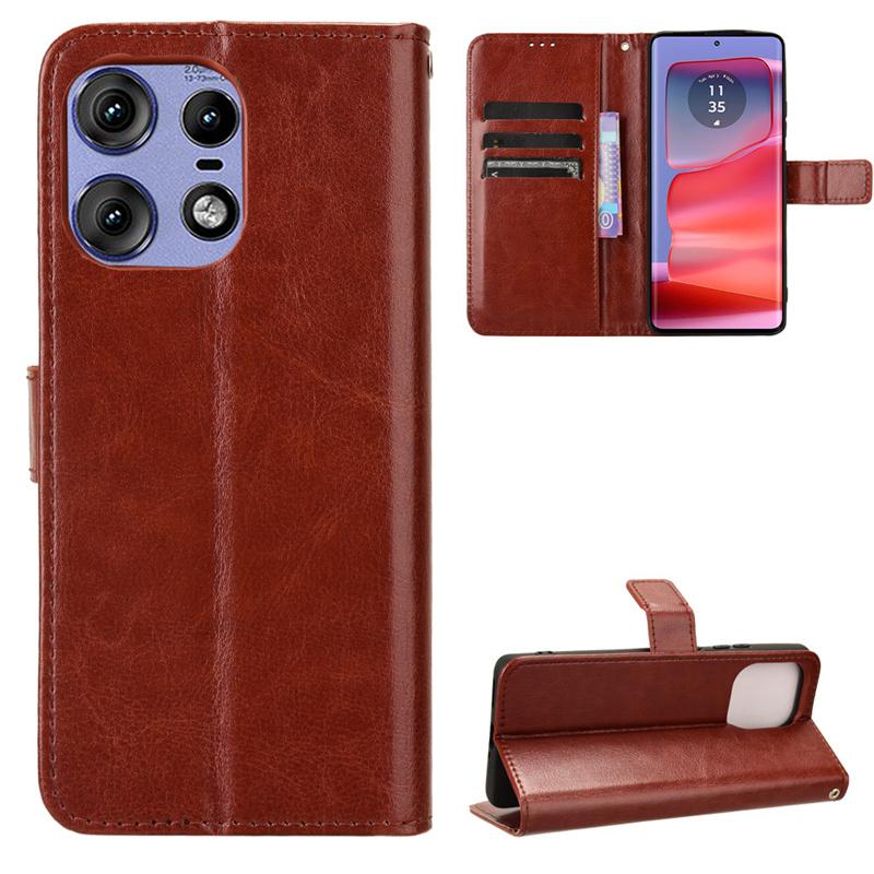 Кожаный флип-чехол для Moto Edge 50 Pro Motorola Edge 50 Fusion Ultra, защитный чехол-кошелек с отделением для карт, подставка, противоударный держатель, защитный чехол