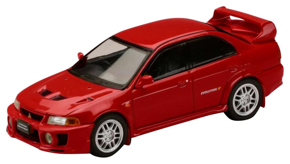 Hobby Japan HJ64 Mitsubishi Lancer GSR Evolution 5 1998 with Mud Flap Palmer Red Finished Product 1/64 (CP9A)