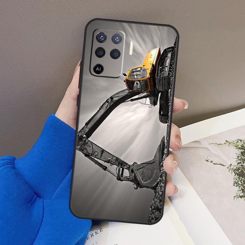 Excavator Case For Oppo A77 A57 A17 A60 A80 A40 A74 A54 A94 A78 A98 A18 A38 A58 A96 A76 A16 A15 A5 Pro