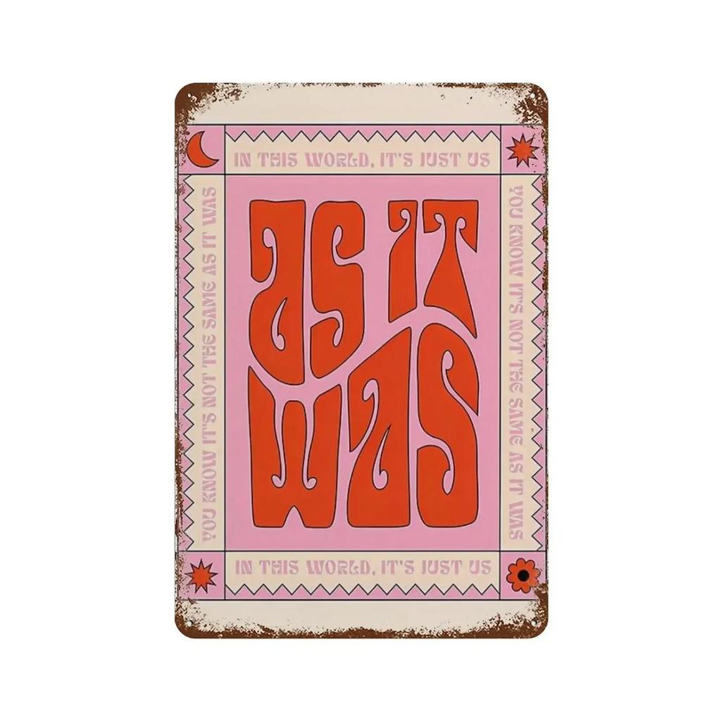 Harris Styles Lyrics Metal Sings Art Poster Daylight Fine Line Album Blechschild Musik Sänger Home Bar Wand Moderne Ästhetik