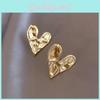 And Elegant Simple Gold Heart Shape Earrings For Women Trendy Jewelry Fashion