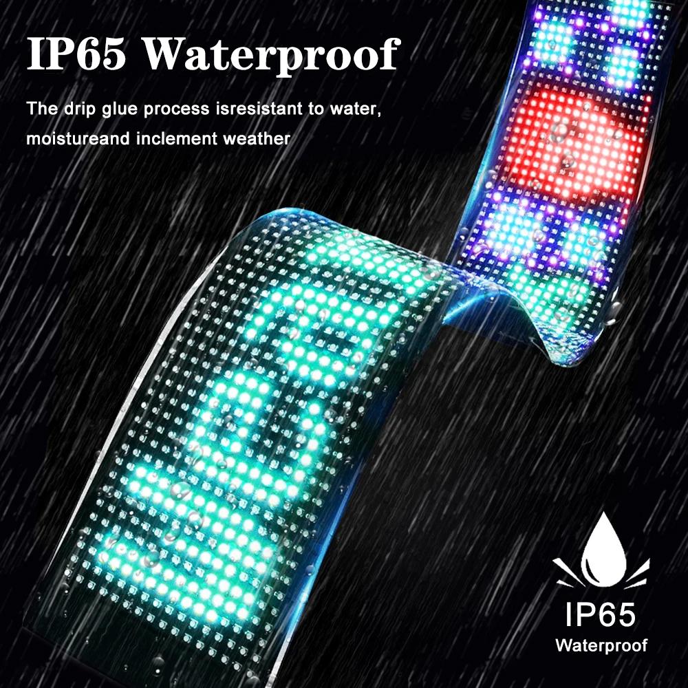 Гибкий светодиодный дисплей, ночник, светодиодная вывеска для автомобиля, программируемое приложение BT для автомобильного магазина, бара, светодиодная матричная пиксельная панель
