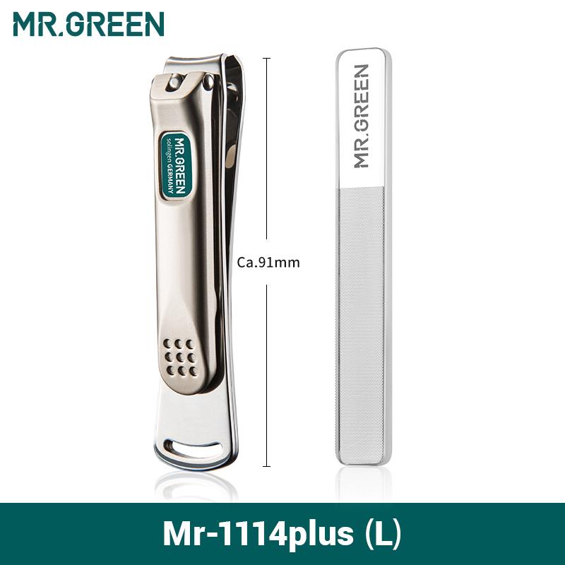 MR.GREEN Кусачки для ногтей из нержавеющей стали с изогнутым лезвием, ножницы для ногтей на пальцах, резак, инструменты для маникюра, триммер с пилочками для ногтей